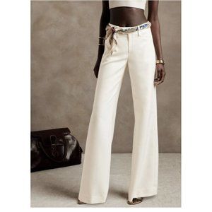 Banana Republic Lido Wide Leg Wool Pant | Transition Cream White #746688